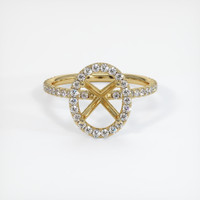 10K Yellow Gold Pave Ring Setting Image
