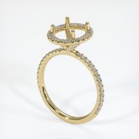 14K Yellow Gold Pave Ring Setting Video