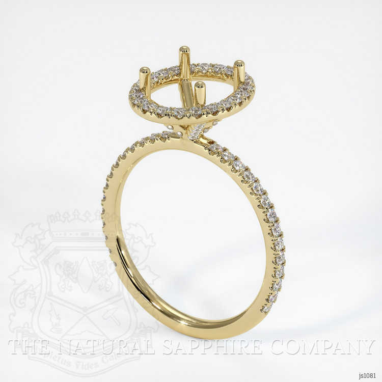 14K Yellow Gold Pave Ring Setting