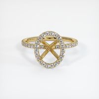 14K Yellow Gold Pave Ring Setting Image