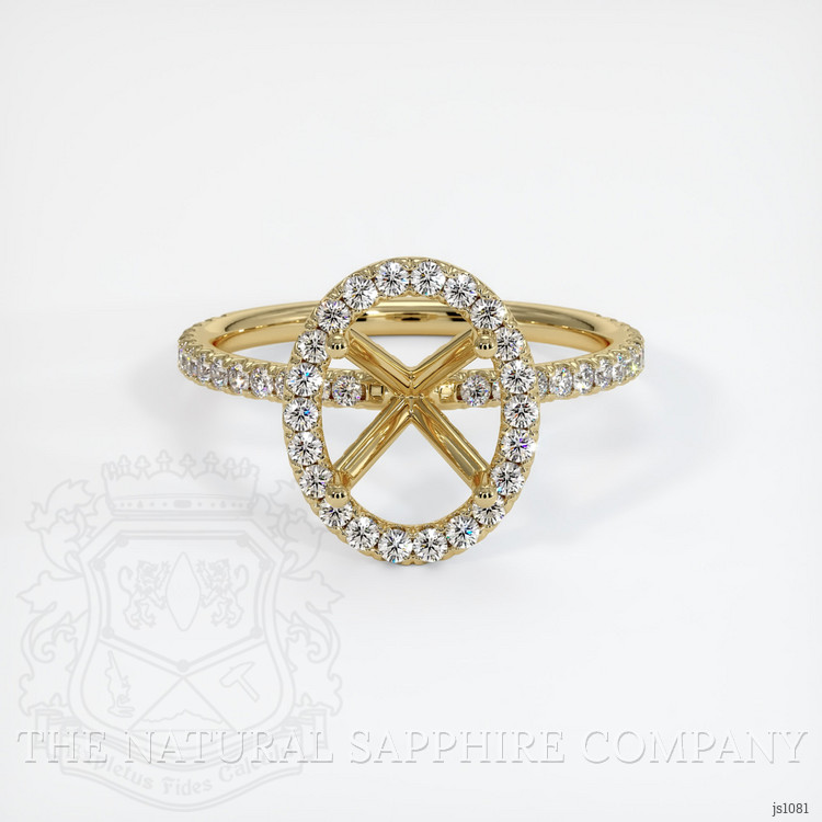 14K Yellow Gold Pave Ring Setting