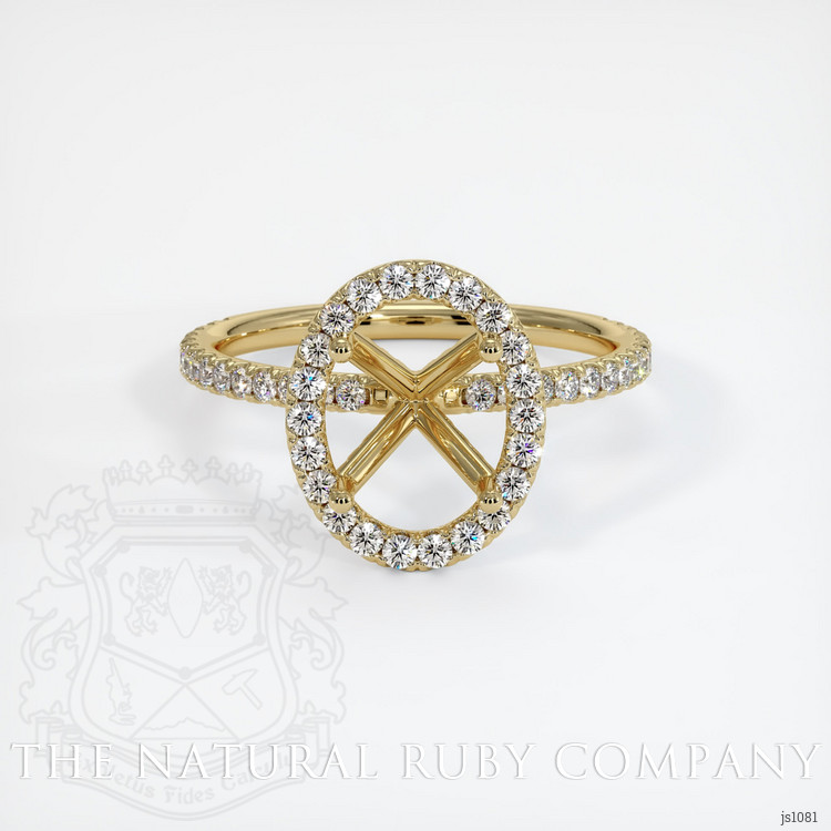 14K Yellow Gold Pave Ring Setting