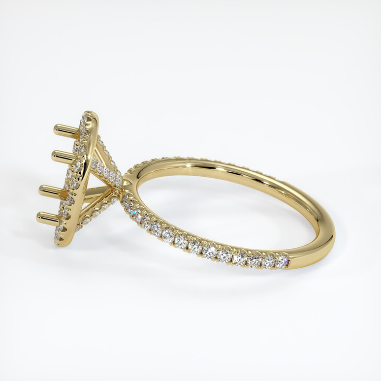 14K Yellow Gold Pave Ring Setting