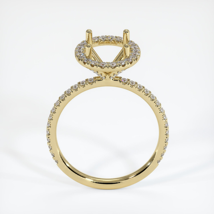 14K Yellow Gold Pave Ring Setting