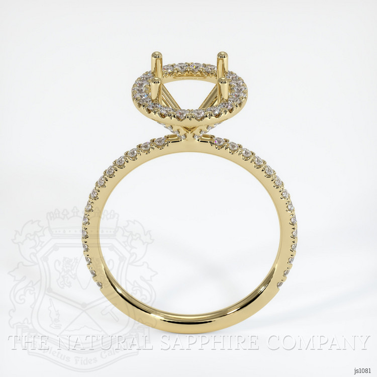 14K Yellow Gold Pave Ring Setting
