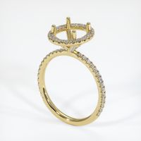 18K Yellow Gold Pave Ring Setting Video