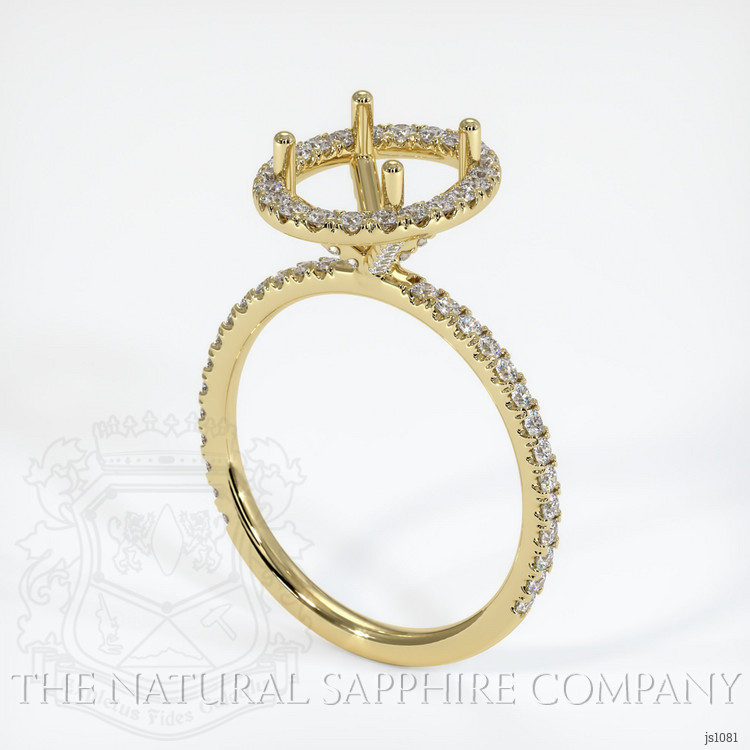 18K Yellow Gold Pave Ring Setting
