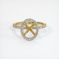18K Yellow Gold Pave Ring Setting Image