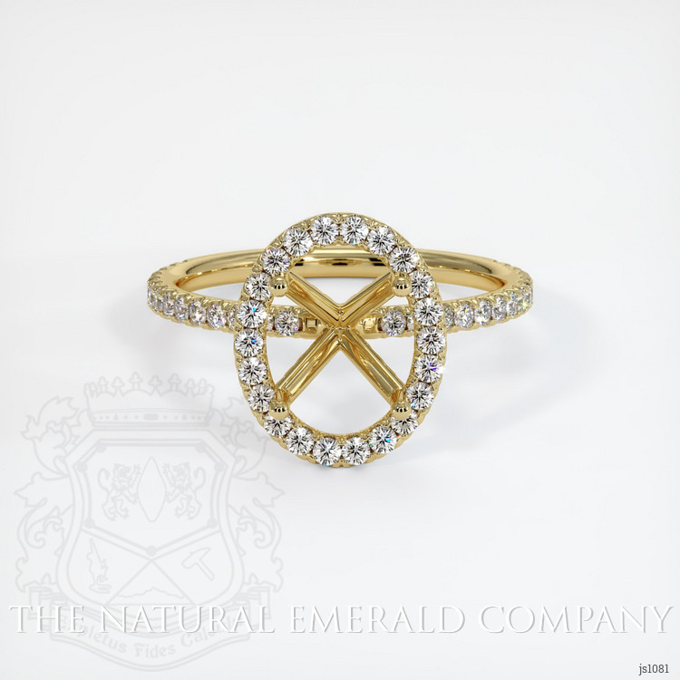 18K Yellow Gold Pave Ring Setting