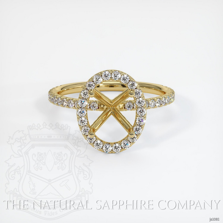 18K Yellow Gold Pave Ring Setting