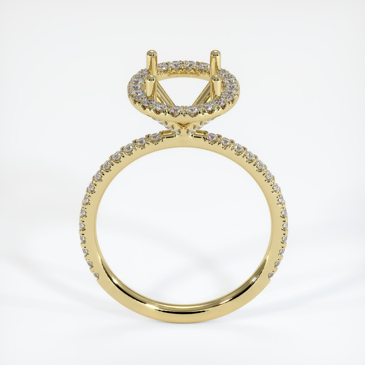 18K Yellow Gold Pave Ring Setting