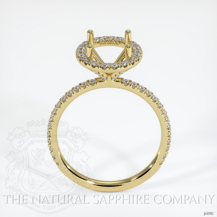18K Yellow Gold Pave Ring Setting