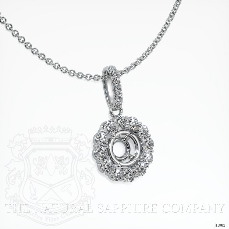 Platinum 950 Halo Pendant Setting