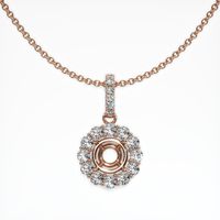 14K Rose Gold Halo Pendant Setting Video