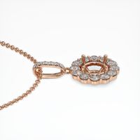 14K Rose Gold Halo Pendant Setting Image