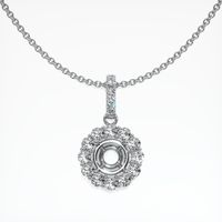 14K White Gold Halo Pendant Setting Video