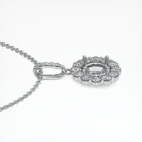 18K White Gold Halo Pendant Setting Image