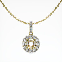 10K Yellow Gold Halo Pendant Setting Video