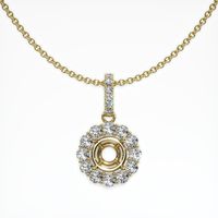 14K Yellow Gold Halo Pendant Setting Video