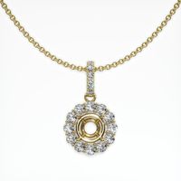 18K Yellow Gold Halo Pendant Setting Video
