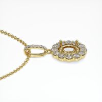 18K Yellow Gold Halo Pendant Setting Image