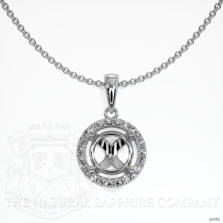 Silver Pave Pendant Setting