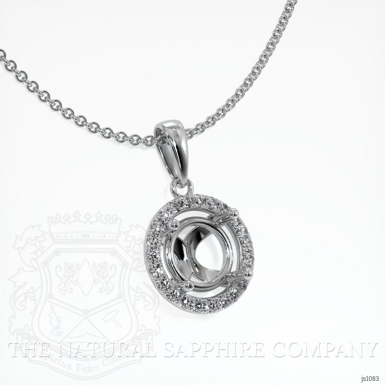 Silver Pave Pendant Setting