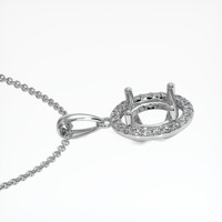 10K White Gold Pave Pendant Setting Image