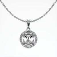 14K White Gold Pave Pendant Setting Video