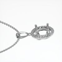 14K White Gold Pave Pendant Setting Image