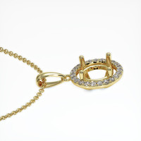 10K Yellow Gold Pave Pendant Setting Image