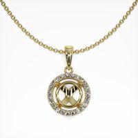 14K Yellow Gold Pave Pendant Setting Video