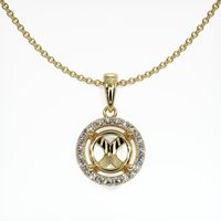 18K Yellow Gold Pave Pendant Setting Video
