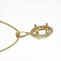 18K Yellow Gold Pave Pendant Setting Image