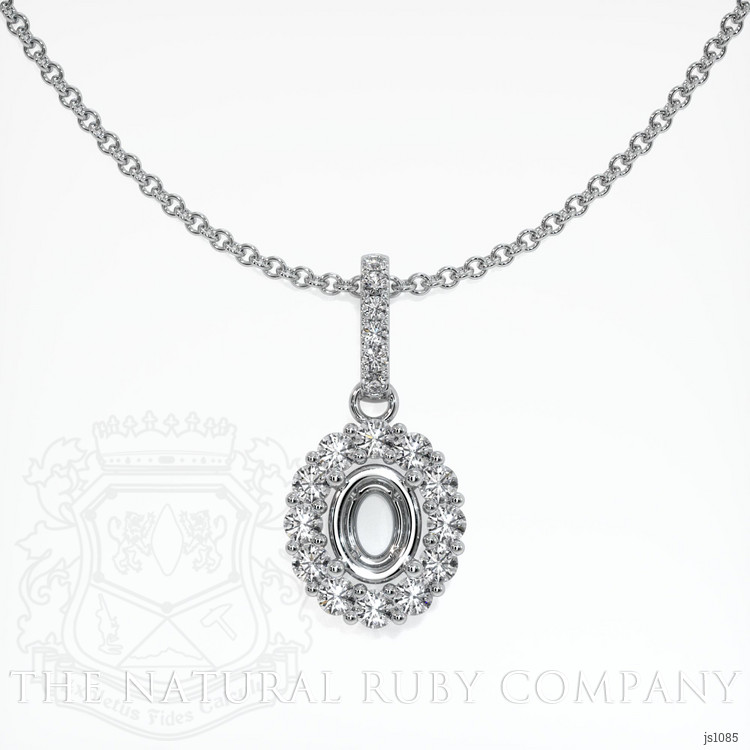 Platinum 950 Halo Pendant Setting