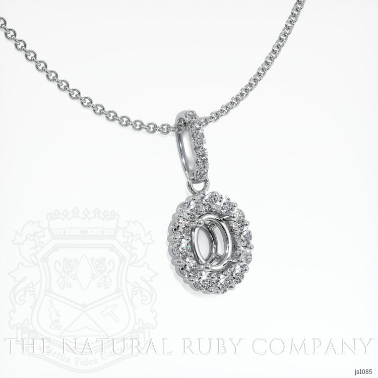 Platinum 950 Halo Pendant Setting