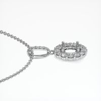 Platinum 950 Halo Pendant Setting Image