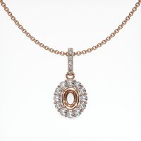 14K Rose Gold Halo Pendant Setting Video