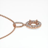 14K Rose Gold Halo Pendant Setting Image