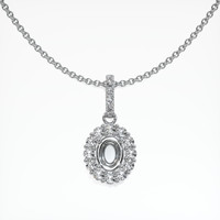 10K White Gold Halo Pendant Setting Video