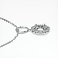 10K White Gold Halo Pendant Setting Image