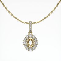 14K Yellow Gold Halo Pendant Setting Video