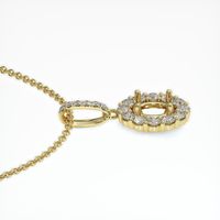 18K Yellow Gold Halo Pendant Setting Image