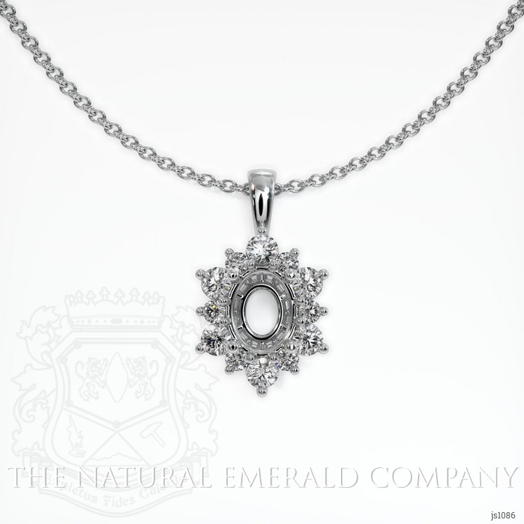 Platinum 950 Halo Pendant Setting