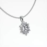 10K White Gold Halo Pendant Setting Image