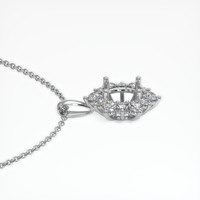 10K White Gold Halo Pendant Setting Image