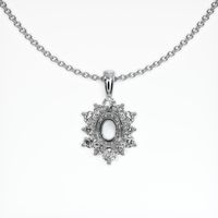 14K White Gold Halo Pendant Setting Video
