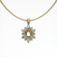10K Yellow Gold Halo Pendant Setting Video