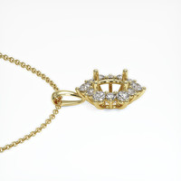 10K Yellow Gold Halo Pendant Setting Image