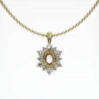 14K Yellow Gold Halo Pendant Setting Video